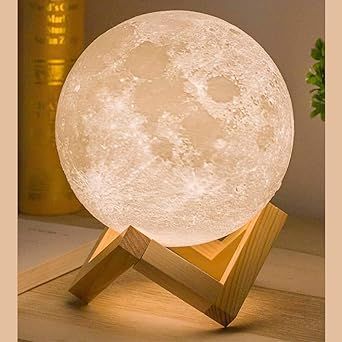 3D Moon Lamp 7Colour15 cm Changeable Sensor for Bedroom Touch Moonlight Lamp with Stand USB for Bedside