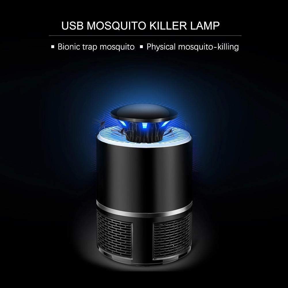 EXORT Electric Mosquito Trap Blue Light Mosquito Killer Lamp with USB Power Suction Fan No Zapper Child Safe