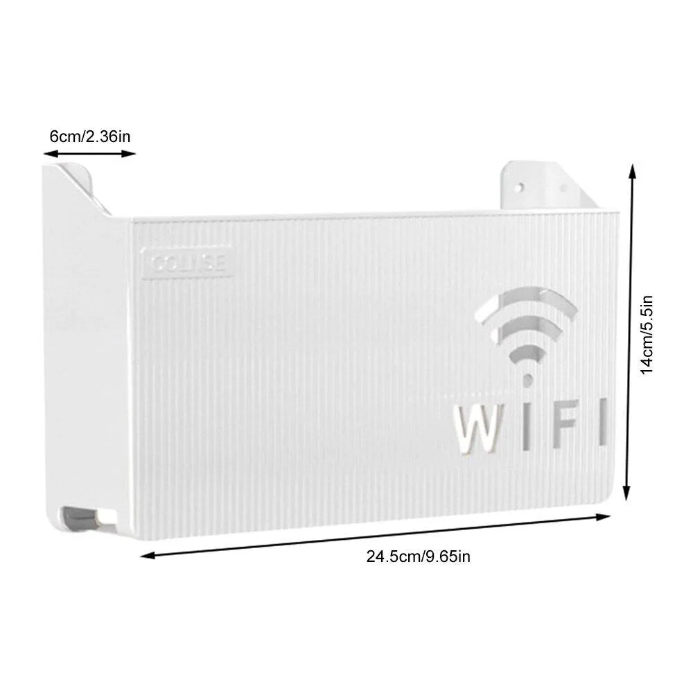 Router Storage Box Wireless Wifi Wall Hanging ABS Plastic Organizer Box Cable Power Bracket Router Organizer Box Home Storage Hotel