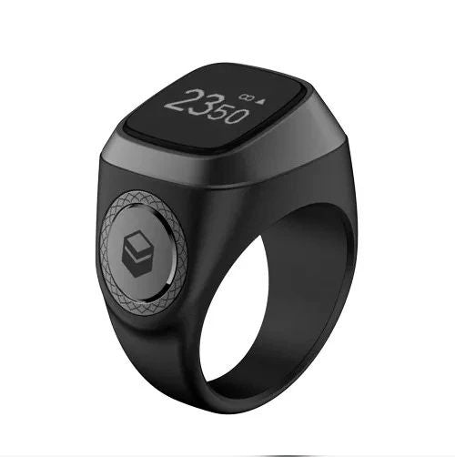 I Qibla Smart Tasbih Ring A New Digital Tasbeeh Ring Smart Ring Lite with Tally Counter Prayer Time Vibration Reminder and Waterproof Design for Muslim Zikr