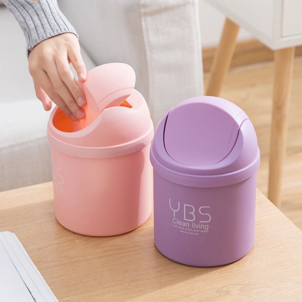 Mini Dustbin Desktop Table small bin Garbage Trash for Car Office Home Kitchen and Study Table