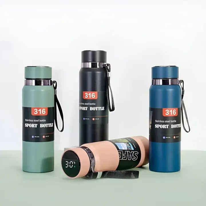 New 800ml LED Display Temperature 316sus HotnCold Stainless Steel Water Bottle 800ml Vacuum Insulated Temperature Display Water Bottle