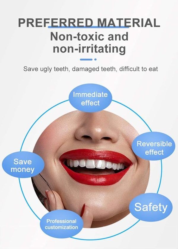 Snap On Smile Veneers Teeth For Men And Women Moldable False Artificial Braces Teeth Kits