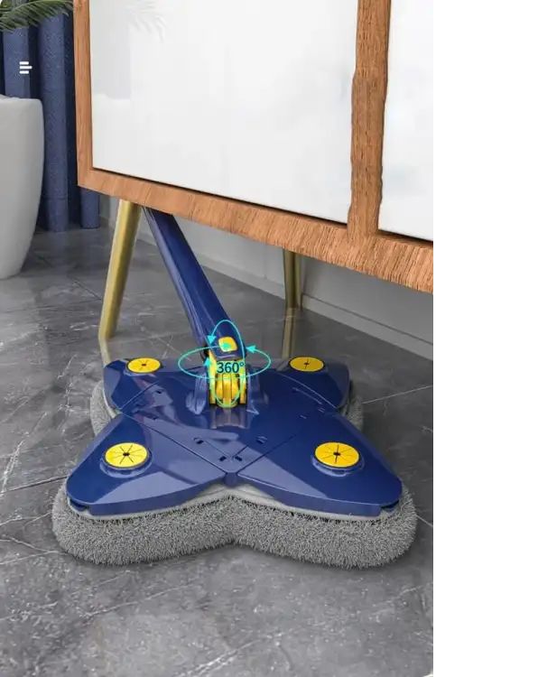 Twist Clover Magic Mop Free Hand Self wringing360 Squeeze Xtype Rotation Household Cleaning Bathroom Dusting Foldable Head Tool With Box